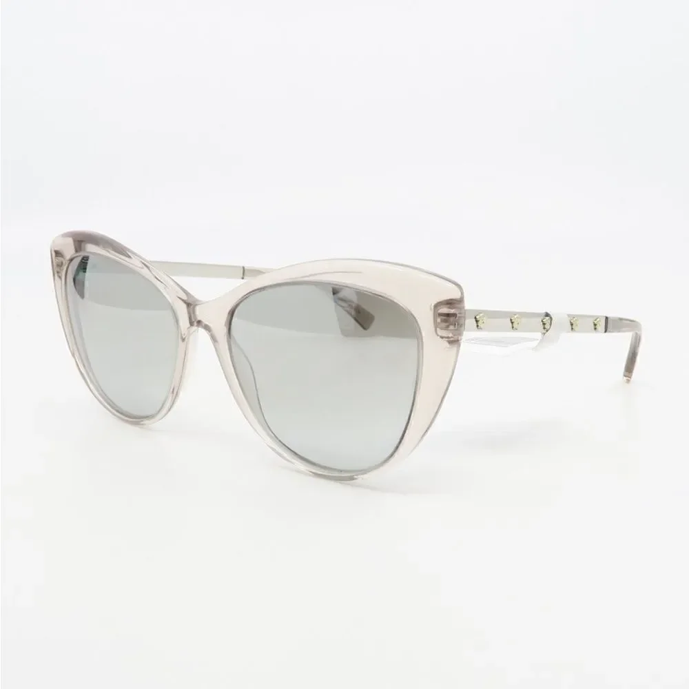 Versace MOD 4348 5270/6V Translucent Grey/Grey Gradient Sunglasses/Case NWT $342